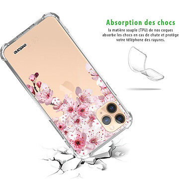 Avis Evetane Coque iPhone 11 Pro anti-choc souple angles renforcés transparente Motif Cerisier