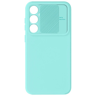 Avizar Coque pour Samsung Galaxy S23 FE Silicone Cache Caméra Coulissant Turquoise