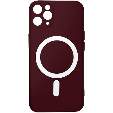 Avizar Coque MagSafe pour iPhone 11 Pro Soft Touch Finition Mate Bords Surélevés  bordeaux