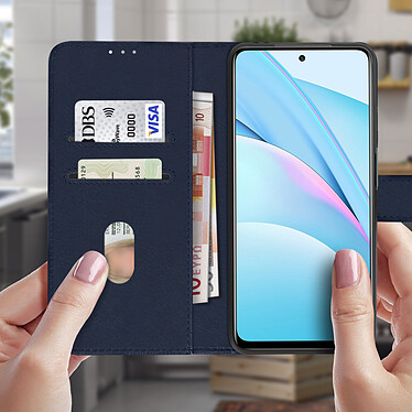 Avis Avizar Étui pour Xiaomi Mi 10T Lite Clapet Portefeuille Support Vidéo  Bleu Nuit
