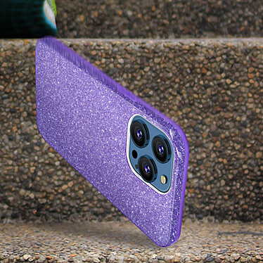 Avizar Coque iPhone 13 Pro Paillette Amovible Silicone Semi-rigide violet pas cher