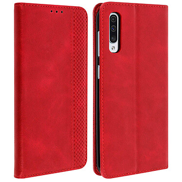 Avizar Etui folio Rouge Vieilli pour Samsung Galaxy A50