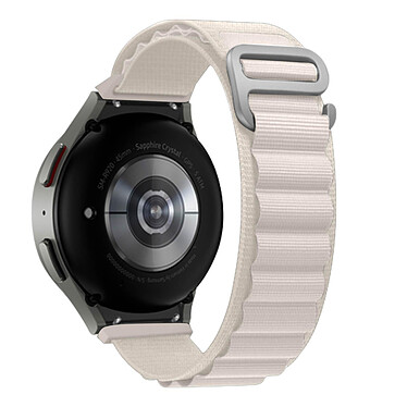 Avizar Bracelet pour Samsung Galaxy Watch 5 / 5 Pro / 4 Nylon Ajustable Boucle Alpine  Blanc