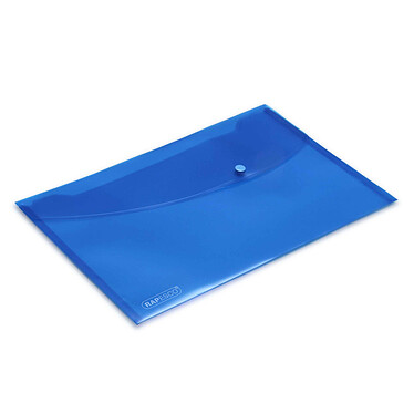 RAPESCO Paquet de 5 Pochettes Porte-Document à Pression A4 Couleurs Vives Bleu Transparent