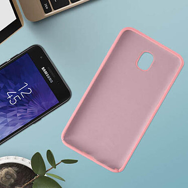 Avis Avizar Coque pour Samsung Galaxy J3 2018 Silicone Semi-rigide Mat Finition Soft Touch  rose clair
