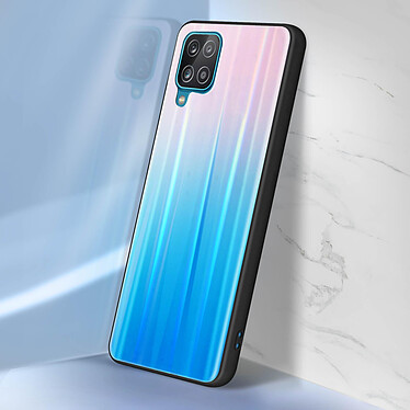 Acheter Avizar Coque Samsung Galaxy A12 Bi-matière Holographique Brillant Fine Légère Turquoise