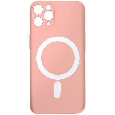 Avizar Coque MagSafe pour iPhone 11 Pro Soft Touch Finition Mate Bords Surélevés  rose