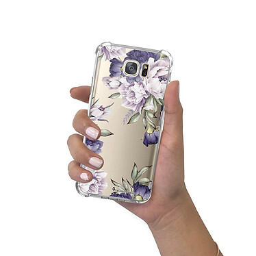 LaCoqueFrançaise Coque Samsung Galaxy S7 anti-choc souple angles renforcés transparente Motif Pivoines Violettes pas cher