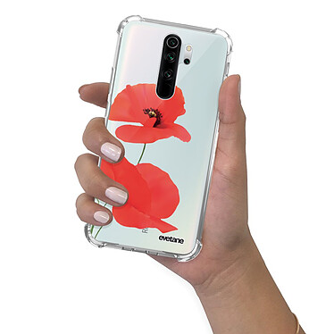 Evetane Coque Xiaomi Redmi Note 8 Pro anti-choc souple angles renforcés transparente Motif Coquelicot pas cher