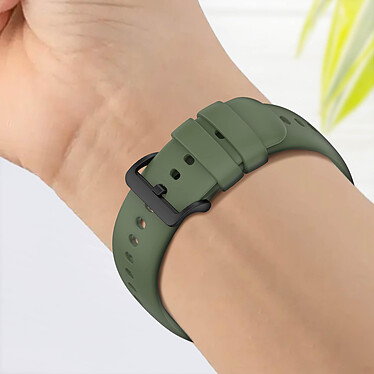 Acheter Avizar Bracelet pour Oppo Watch 3 Silicone Soft-Touch Sange à Trous  vert foncé