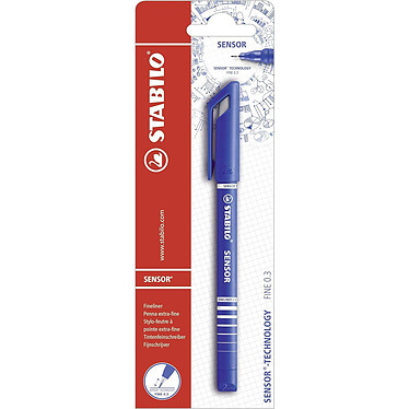 STABILO 1 stylo-feutre à pointe fine STABILO SENSOR - Bleu x 25