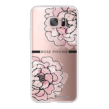 LaCoqueFrançaise Coque Samsung Galaxy S7 Edge 360 intégrale transparente Motif Rose Pivoine Tendance