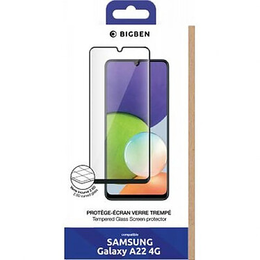 BigBen Connected Protection d'écran pour Samsung Galaxy A22 en verre trempé 2.5D Anti-rayures Transparent pas cher