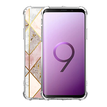 Avis Evetane Coque Samsung Galaxy S9 Plus anti-choc souple angles renforcés transparente Motif Marbre Rose Losange