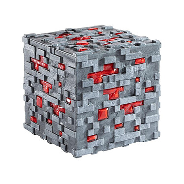 Minecraft - Réplique Illuminating Redstone Ore Cube 10 cm