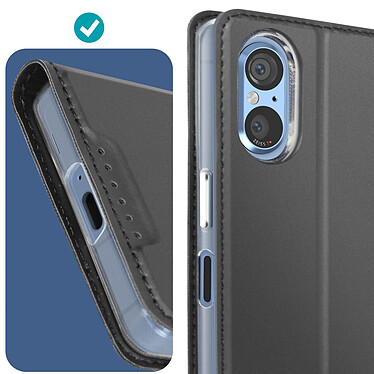Dux Ducis Étui pour Sony Xperia 5 V Clapet Porte-carte Support Vidéo  Noir pas cher