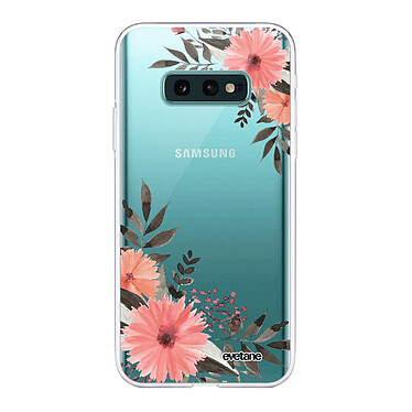 Evetane Coque Samsung Galaxy S10e 360 intégrale transparente Motif Fleurs roses Tendance