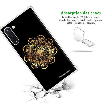 Avis LaCoqueFrançaise Coque Samsung Galaxy Note 10 anti-choc souple angles renforcés transparente Motif Mandala Or