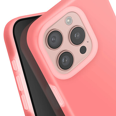 Avis Avizar Coque pour iPhone 16 Pro Silicone Souple Intérieur Doux Bord Surélevé Corail