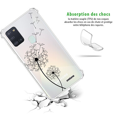 Avis Evetane Coque Samsung Galaxy A21S anti-choc souple angles renforcés transparente Motif Pissenlit