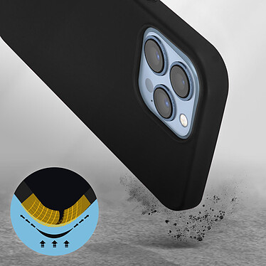 Avis Avizar Coque iPhone 13 Pro Max Silicone Semi-rigide Finition Soft-touch noir