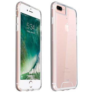 Avizar Coque iPhone 6 Plus/6S Plus/7 Plus/8 Plus Coque Cristal Bi-matière - Transparent