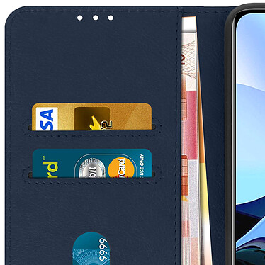 Avizar Étui Xiaomi Redmi 9T Protection avec Porte-carte Fonction Support bleu pas cher