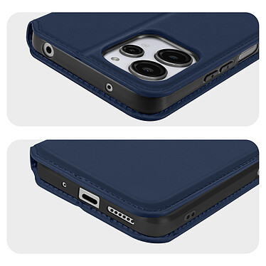 Avizar Étui pour Xiaomi Redmi 12 Porte-carte Support Vidéo Clapet Magnétique  Bleu Nuit pas cher