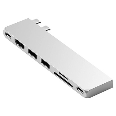 Satechi Hub Macbook Pro Hub Slim Argent, USB USB-C HDMI 4K Lecteur carte