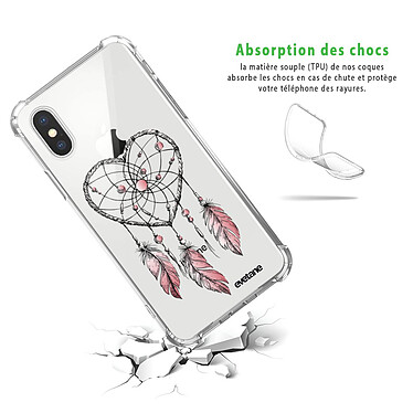 Avis Evetane Coque iPhone X/Xs anti-choc souple angles renforcés transparente Motif Attrape coeur