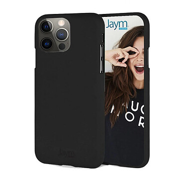 Jaym Coque pour Apple iPhone 12 Pro Max Premium Soft Feeling Noir