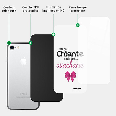 Acheter Evetane Coque iPhone 7/8/ iPhone SE 2020/ 2022 Coque Soft Touch Glossy Un peu chiante tres attachante Design