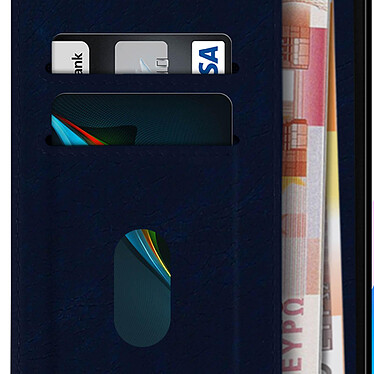 Avizar Étui Xiaomi Redmi Note 8T Intégrale Porte-cartes Fonction Support bleu nuit pas cher