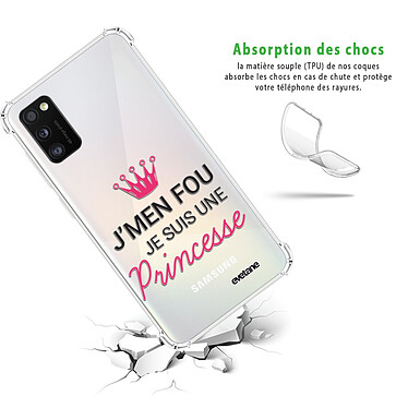 Avis Evetane Coque Samsung Galaxy A41 anti-choc souple angles renforcés transparente Motif Je suis une princesse