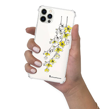 LaCoqueFrançaise Coque iPhone 12/12 Pro Silicone antichocs Solides coins renforcés  transparente Motif Fleurs Cerisiers pas cher