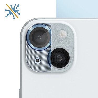 Enkay Verre Trempé Caméra pour iPhone 15 et 15 Plus Cadre Alliage Aluminium  Bleu pas cher