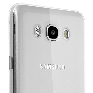 Avizar Coque Arrière Transparent+ Film Verre Trempé Samsung Galaxy J7 2016 pas cher