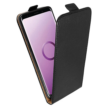 Avizar Etui Galaxy S9 Housse Clapet Vertical Porte-carte Coque Silicone gel Noir