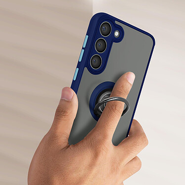 Avis Avizar Coque pour Samsung Galaxy S23 Bi-matière Bague Métallique Support Vidéo  Bleu