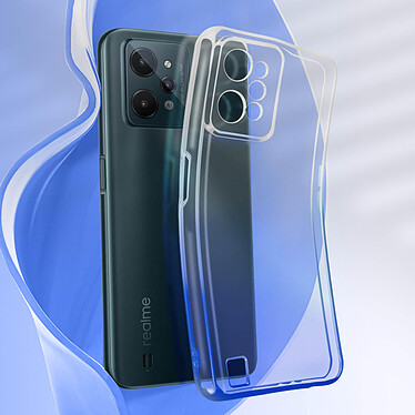Avizar Coque Realme C31 Design dégradé Silicone gel Souple Ultra-fine Sur-mesure  Bleu pas cher