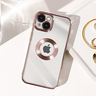 Avizar Coque pour iPhone 14 Paillette Amovible Silicone Gel  Rose Gold pas cher