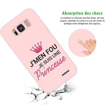 Avis Evetane Coque Samsung Galaxy S8 Silicone Liquide Douce rose pâle Je suis une princesse