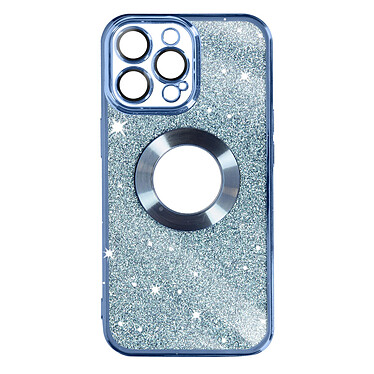 Avizar Coque pour iPhone 14 Pro Paillette Amovible Silicone Gel  Bleu