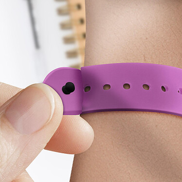 Avizar Bracelet Sport Xiaomi Mi Band 6 et 5 Silicone Premium Soft-touch Léger Violet pas cher