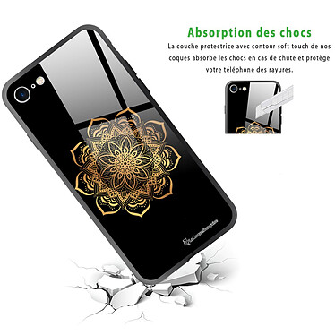 Avis LaCoqueFrançaise Coque iPhone 7/8/ iPhone SE 2020/ 2022 Coque Soft Touch Glossy Mandala Or Design