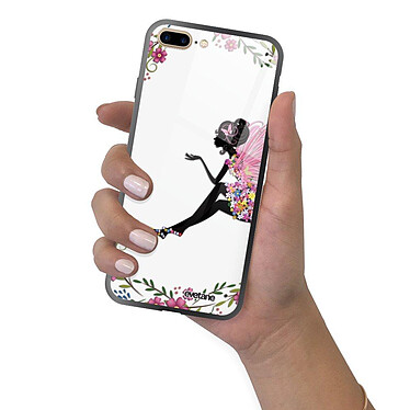 Evetane Coque iPhone 7 Plus/ 8 Plus Coque Soft Touch Glossy Fée Fleurale Design pas cher
