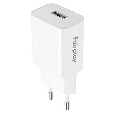 Fairplay Chargeur Secteur USB 5W Signé  Charge Rapide et Securisée Blanc