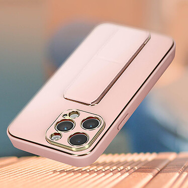Avis Avizar Coque pour iPhone 14 Pro Max Silicone flashy Béquille pliable Système magnétique  Rose
