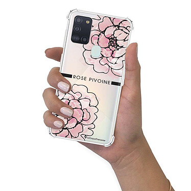 LaCoqueFrançaise Coque Samsung Galaxy A21S anti-choc souple angles renforcés transparente Motif Rose Pivoine pas cher