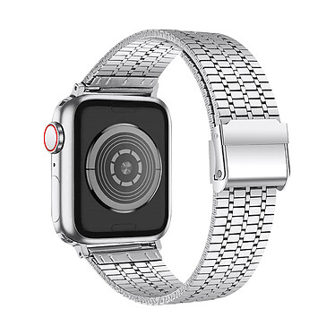 Avizar Bracelet pour Apple Watch 49mm 45mm 44mm 42mm Maillons Carré Acier Inoxydable Argent